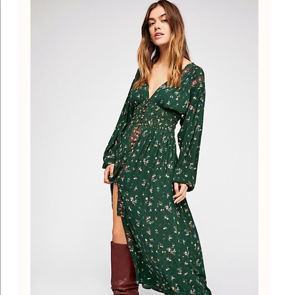 Wildflowers embroidered maxi dress